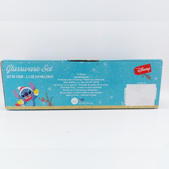 Set of 4 1.5oz Disney Christmas Stitch Shot Glass Drinkware Set - Picture 2 of 6